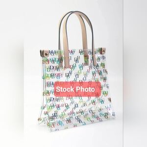 DOONEY & BOURKE Signature DB Small CLEAR Lunch Tote Handbag Used W/Blemishes See